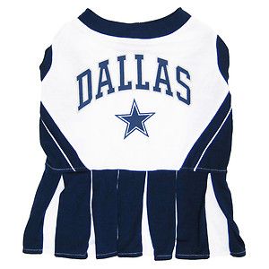 NFL Dallas Cowboys Cheerleader Dog Pet Dress Sports Costume Medium 