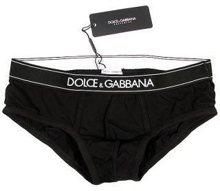 Dolce Gabbana Pure Mens Logo Brando Brief Stretch Cotton D G Black 