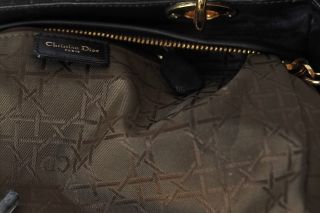 Christian Dior Brown Lady Dior Cannage Quilted Suede Purse Bag Handbag 