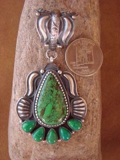   Jewelry Sterling Silver Green Gaspeite Pendant by Kirk Smith