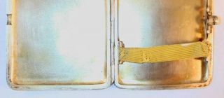 details description antique heavy gauge sterling silver cigarette case 