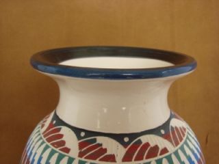 Navajo Indian Pottery Hand Etched Painted Vase by Woods