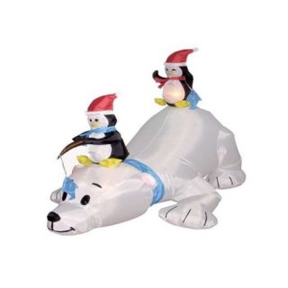 BZB Goods 6 Long Christmas Inflatable Polar Bear and Penguins 100031 