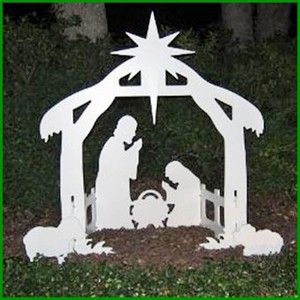 Christmas Outdoor Nativity Silhouette Scene