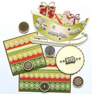   Mat Set Sewn CHRISTMAS WISHES Paper Piecing Pack 890 Peggys Paper Cuts