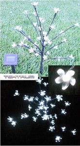 21 Solar Cherry Blossom Tree Light 36 White Flowers