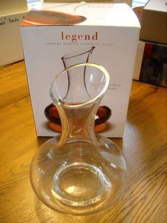 Legend Circle Glass 58oz mouth blown wine decanter new in box