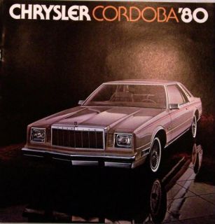 1980 chrysler cordoba original sales brochure measures 10 by 10 inches