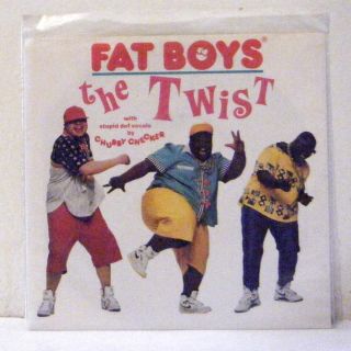 Fat Boys with Chubby Checker 7 inch 45 The Twist 1988 Tin Pan Apple PS