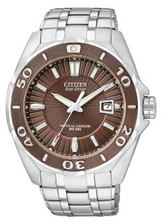 Citizen Signature Mens Eco Drive 43mm Perpetual Calendar Date Watch