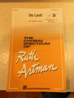 Choral Music do Lord by Ruth Artman Hal Leonard Pub 2 Part Christian