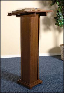  Handcrafted Solid Maple Wood Walnut Stain Pulpit Podium Church