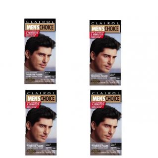 Clairol Mens Choice M44 Black Shampoo Hair Colors Pack of 4 M44 Black
