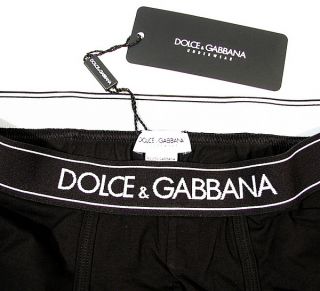 Dolce Gabbana Pure Mens Logo Brando Brief Stretch Cotton D G Black
