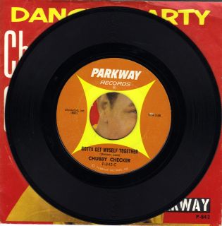 Vintage Chubby Checker 45 RPM Record. Parkway Records #P 842