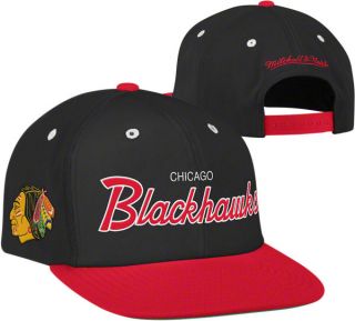 CHICAGO BLACKHAWKS NHL MITCHELL NESS ADJUSTABLE 1FIT SNAPBACK HAT CAP