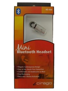 Cirago Silver Mini Bluetooth Headset HS 450