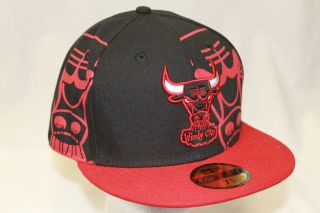 Chicago Bulls New Era 59Fifty Fitted Hat Cap Big Game Red Black