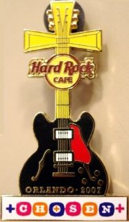 Hard Rock Cafe ORLANDO 2007 Lutheran Cross CHOSEN Guitar PIN