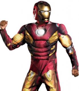 The Avengers Adult Iron Man Mark VII w Muscles Costume XL 42 46 XXL 50