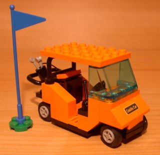 COOL CUSTOM GOLF CART town/city/club/train golfcart set LEGO orange