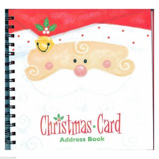 Christmas Card Address Record Book Santa 6 Years