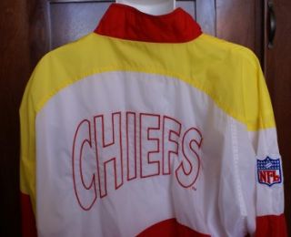  Chiefs Mens Size Large Windbreaker Jacket with Chiefs Logo NFL