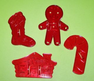 4 HRM Christmas Goodie Cookie Cutters