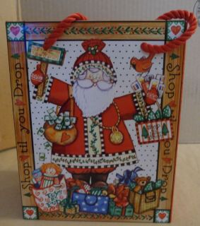 Christmas Holiday Cookie Candy Treat Tin Gift Bag Santa Claus