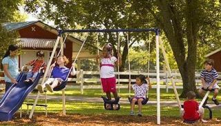   Metal Swing Set Activity Gym Children Boy Girl Kids Outdoor Play New