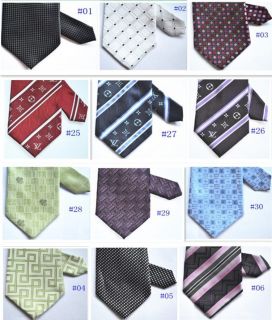 New Silk Classic Mix Color Jacquard Woven Silk Mens Tie Necktie