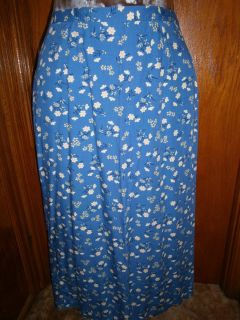 Christopher Banks Blue Floral Skirt Sz 12