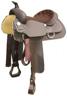  Wintec Synthetic Western Saddle Brown 16"