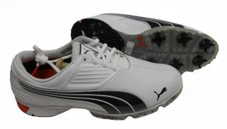 2012 Puma Spark Sport Golf Shoes White Black Fiery Red