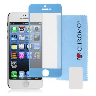   Protector for Apple iPhone 5 Blue Guard Film w Cloth Card Chromo Inc