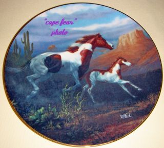 Chuck DeHaan Wild Horse Desert Shadows Plate BX COA