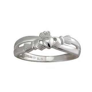 Sterling Silver Irish Claddagh Ring Made in Ireland by Solvar Size 6