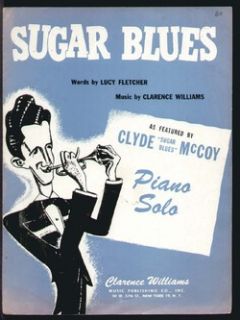 Sugar Blues 1940 Clyde McCoy Piano Solo Vintage Sheet Music