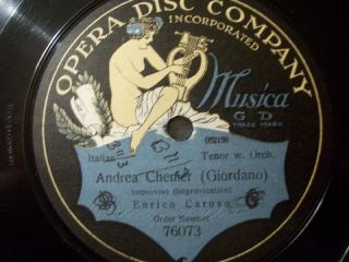 Enrico Caruso Andrea Chenier Opera Disc Company 76073