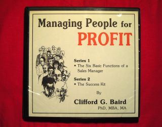 Sales Audio Cassette Course   Clifford G. Baird   Managing People for