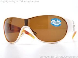 New Costa Del Mar CHOKO POLARIZED Sunglasses White Tortoise Amber