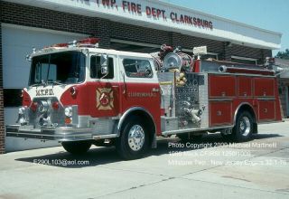 Millstone Twp FD Clarksburg NJ 1986 Mack CF RSI pumper Kodachrome