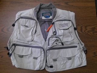 Mens New Clear Creek Fly Fishing Vest One Size Fits Most M L Zip Off