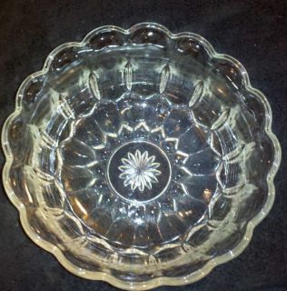 Vintage Depression Glass Bowl Clear Large Bowl