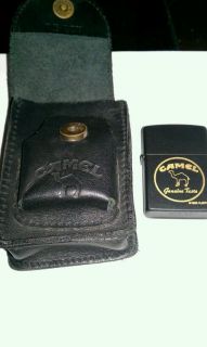 Vintage Zippo Lighter 1932 1992 Camel Logo Vintage Belt Leather Case