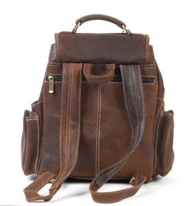 Claire Chase Large Uptown Distressed Leather Backpack