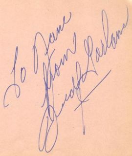 RARE Judy Garland Vintage 1930s Signed Album Page Autographed Wizard