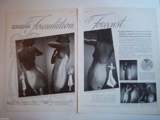 1937 Vintage Foundations GIRDLES with Talon Zippers Sunshine Fashion 2