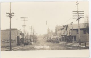 Wi Clintonville Real Photo Town View Very Early M44388