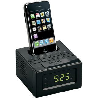 RCA RC130I Alarm Clock Radio w iPod iPhone Dock Black